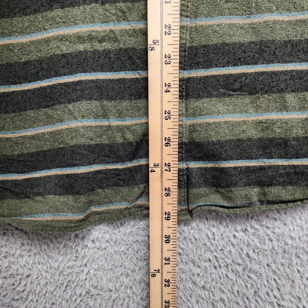 Hippy Tree Flannel Nomad Division Shirt Men Large (Fits Slim) Green Plaid Cotton - Picture 11 of 11